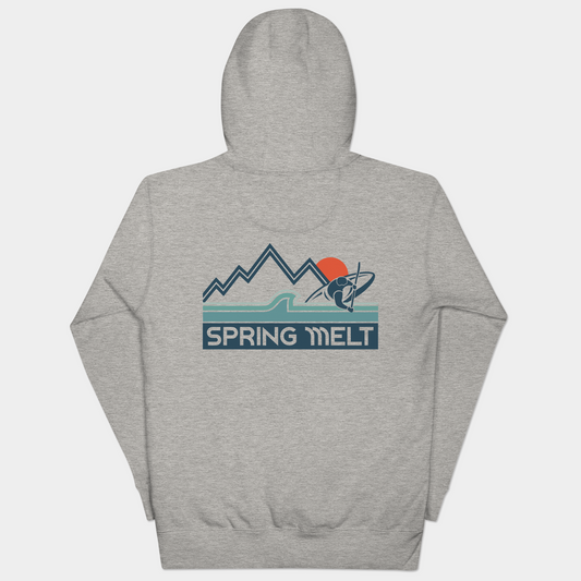 Vintage-Inspired White Water Kayaker Pullover Hoodie | Classic Unisex Gildan 18500