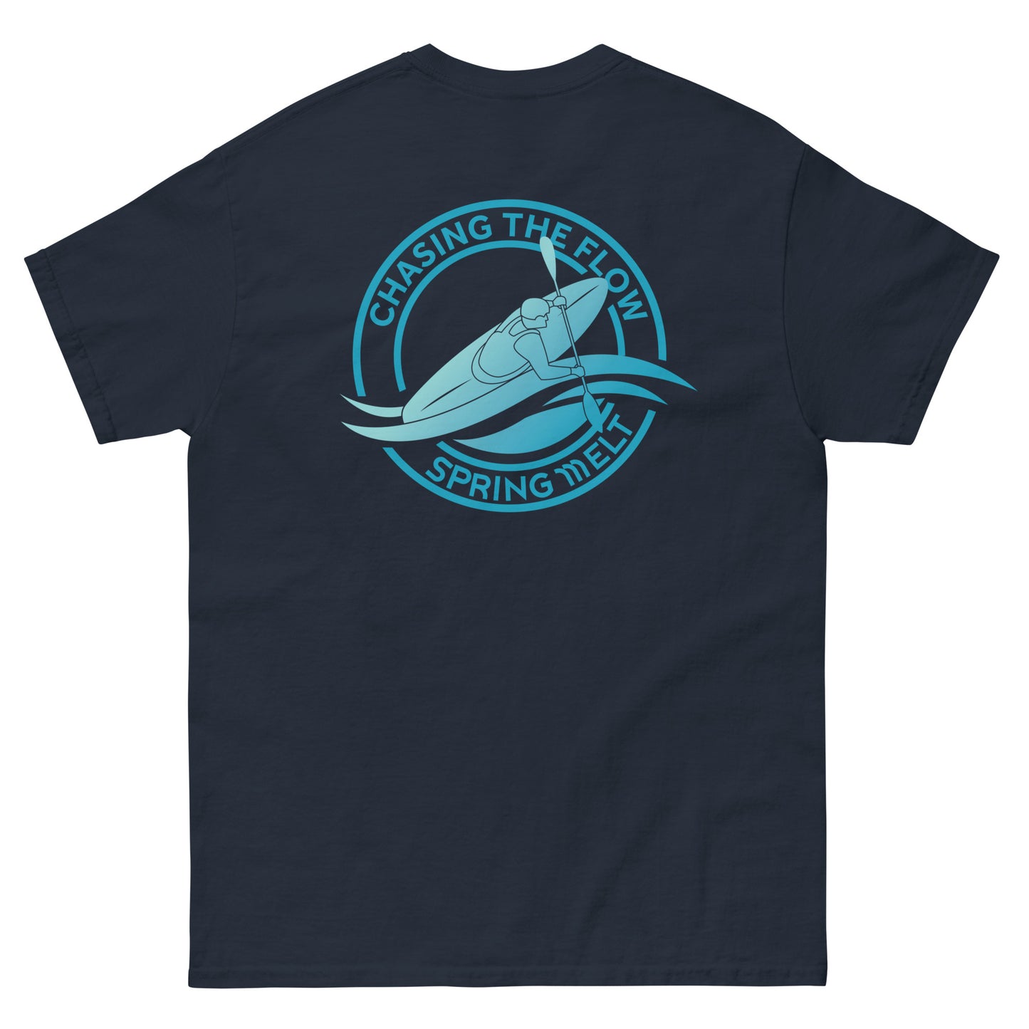 Chasing The Flow & Spring Melt collab T-Shirt - Aqua/Navy