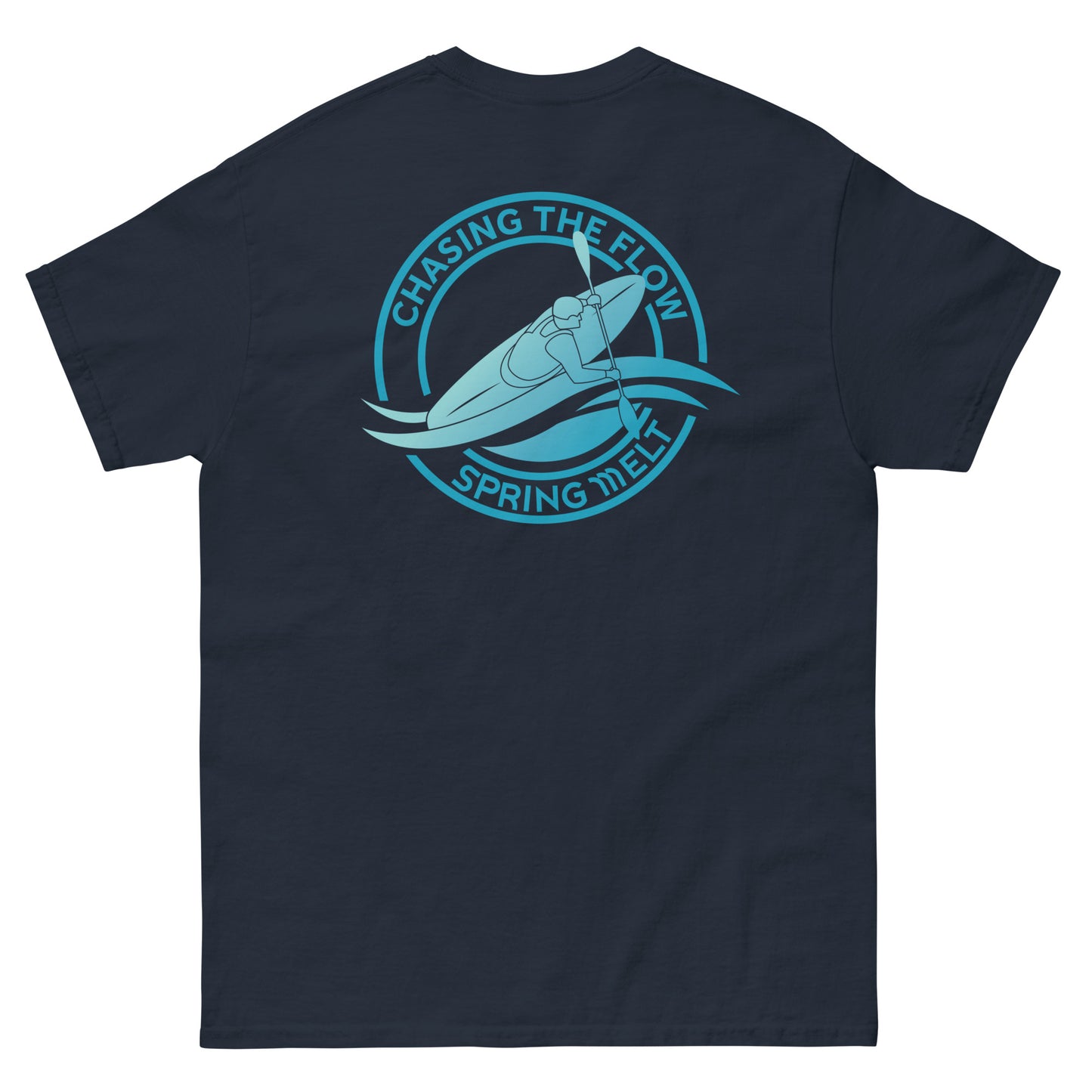 Chasing The Flow & Spring Melt collab T-Shirt - Navy/Aqua